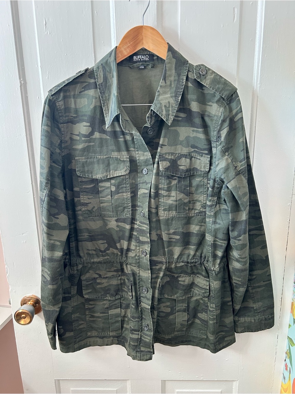 Buffalo David Bitton Olive Green Camo Field Jacket